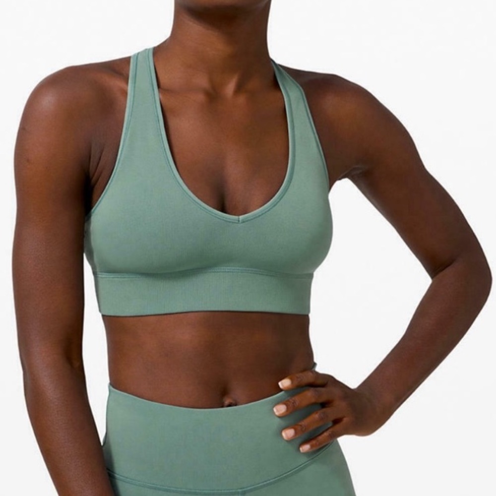 Lululemon Tidewater Teal Revealing Sports Bra